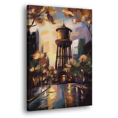Chicago Historic Water Tower - Canvas Print Art Sides