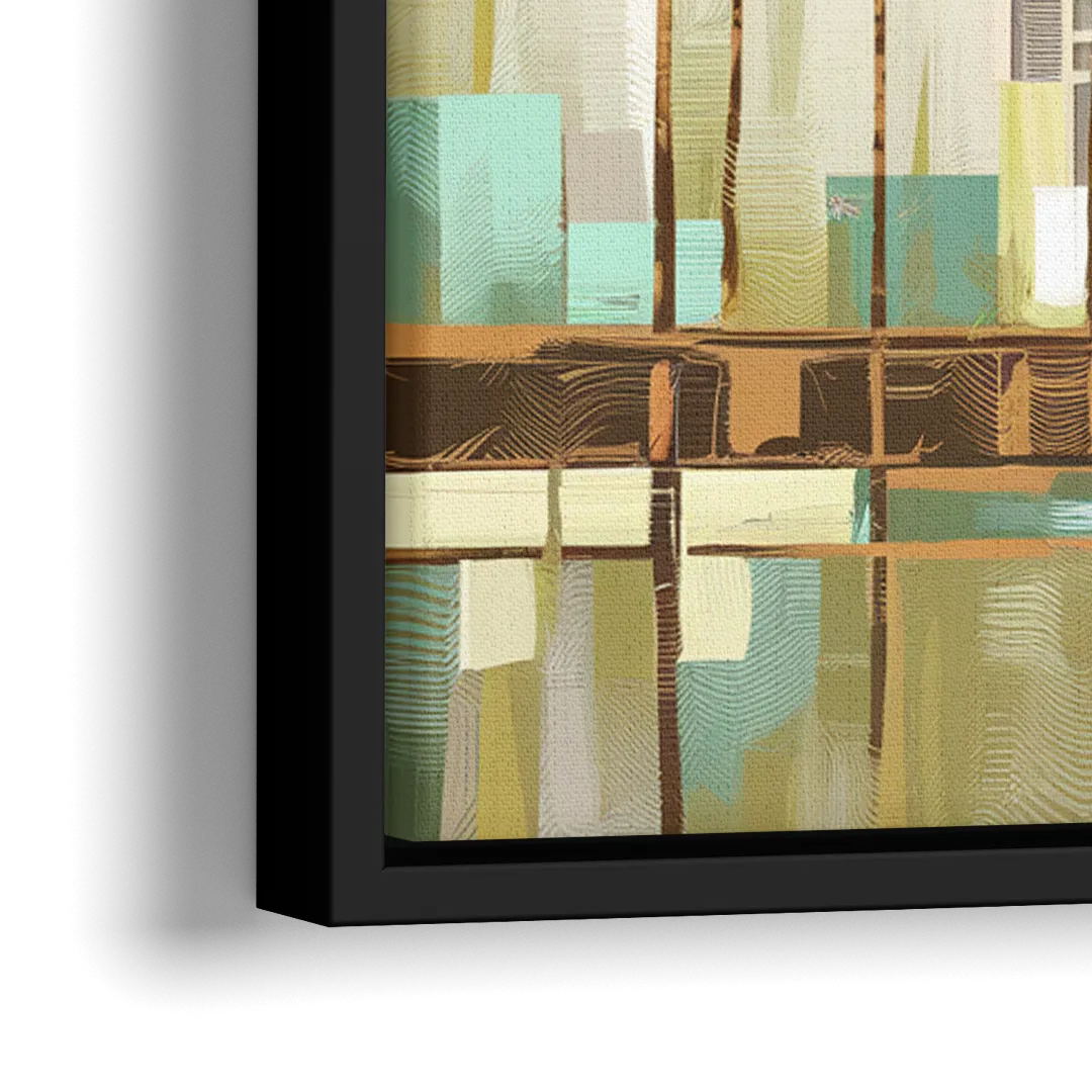 Irvine Urban Landscape - Close-Up Black Frame Canvas