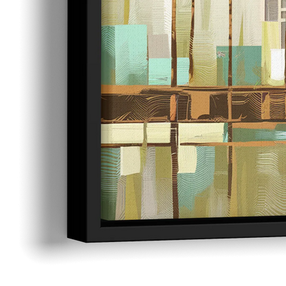Irvine Urban Landscape - Close-Up Black Frame Canvas