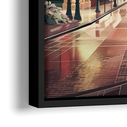 Camden Urban Charm Cityscape - Close-Up Black Frame Canvas