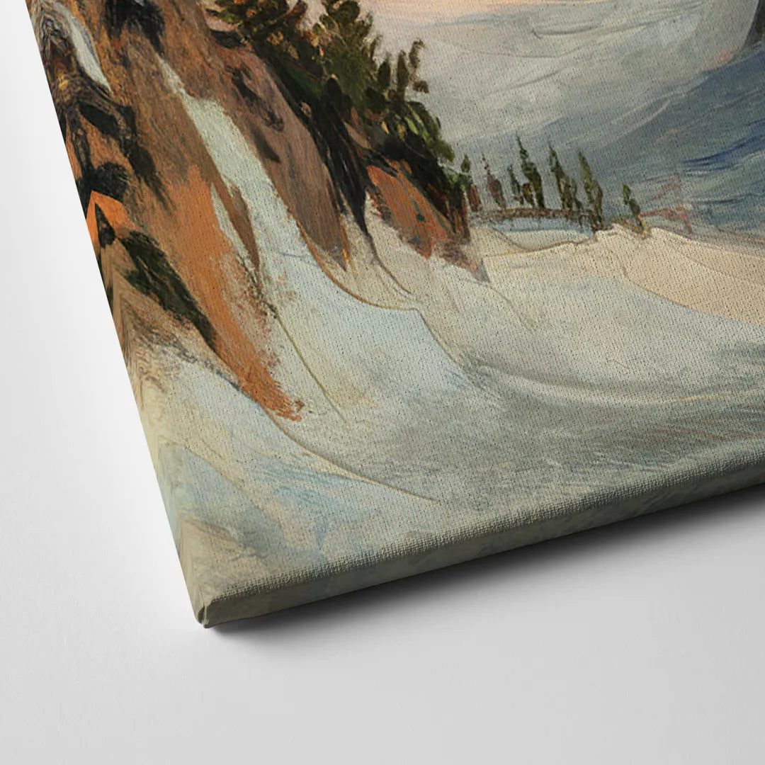 Anchorage Snowy Peaks Canvas Close Up