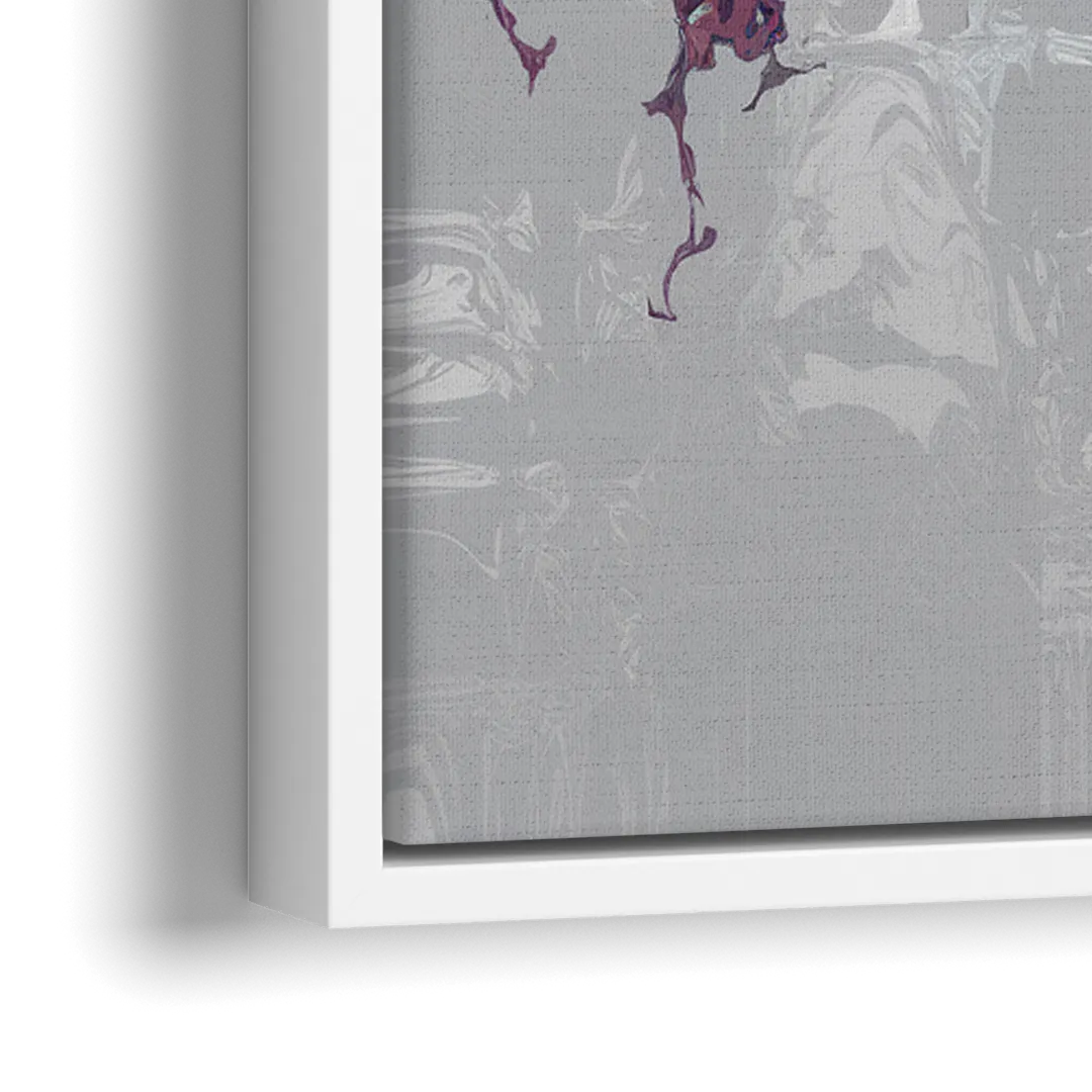 Mobile Abstract Cityscape - Close-Up White Frame Canvas