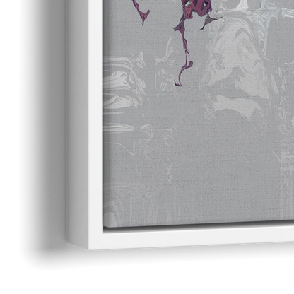 Mobile Abstract Cityscape - Close-Up White Frame Canvas