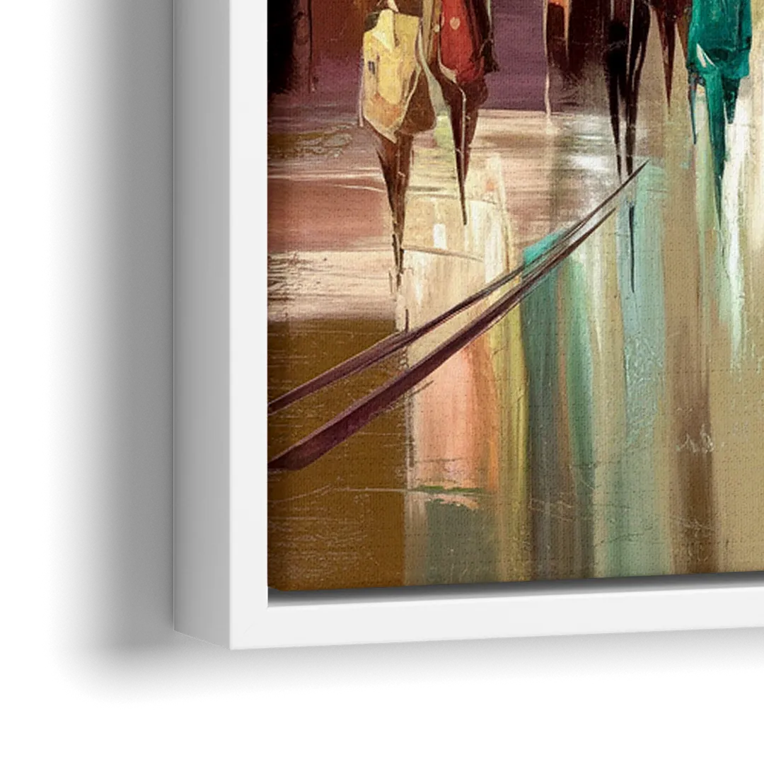 Camden Downtown Streetscape - Close-Up White Frame Canvas