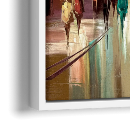 Camden Downtown Streetscape - Close-Up White Frame Canvas