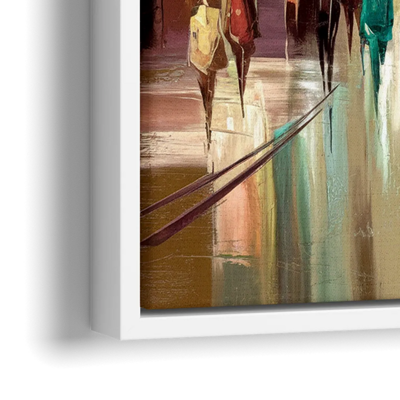 Camden Downtown Streetscape - Close-Up White Frame Canvas