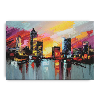 Birmingham Sunset Skyline - Canvas Wall Art