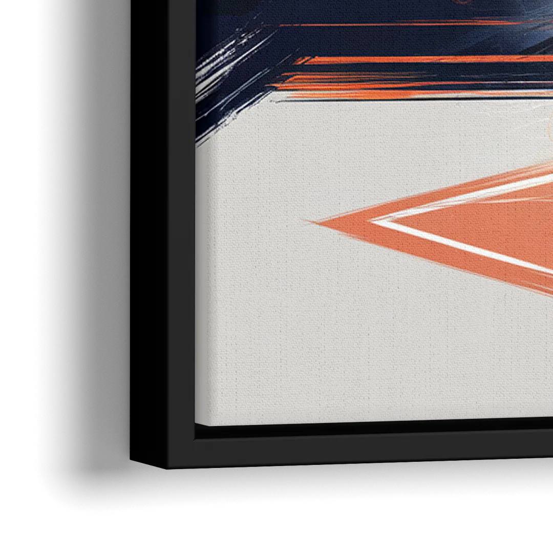 Detroit Tigers Baseball - Close-Up Black Frame Canvas