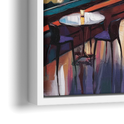 San Francisco Sunset Over the Bay - Close-Up White Frame Canvas