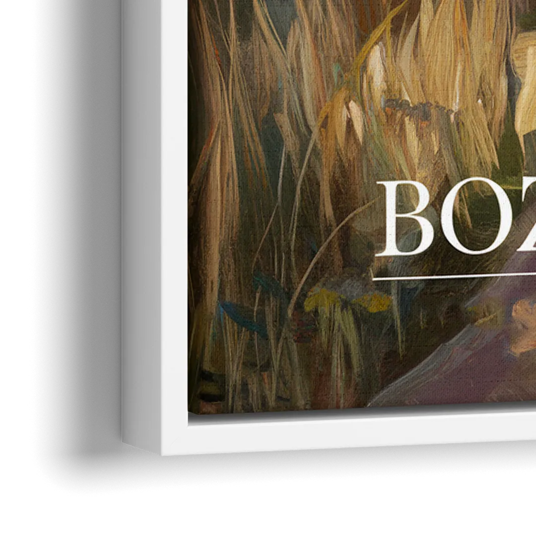 Bozeman Rustic Landscape - Close-Up White Frame Canvas