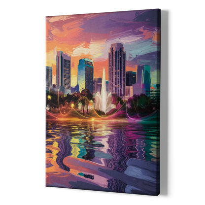 Orlando Vibrant Street Art - Canvas Print Art Sides