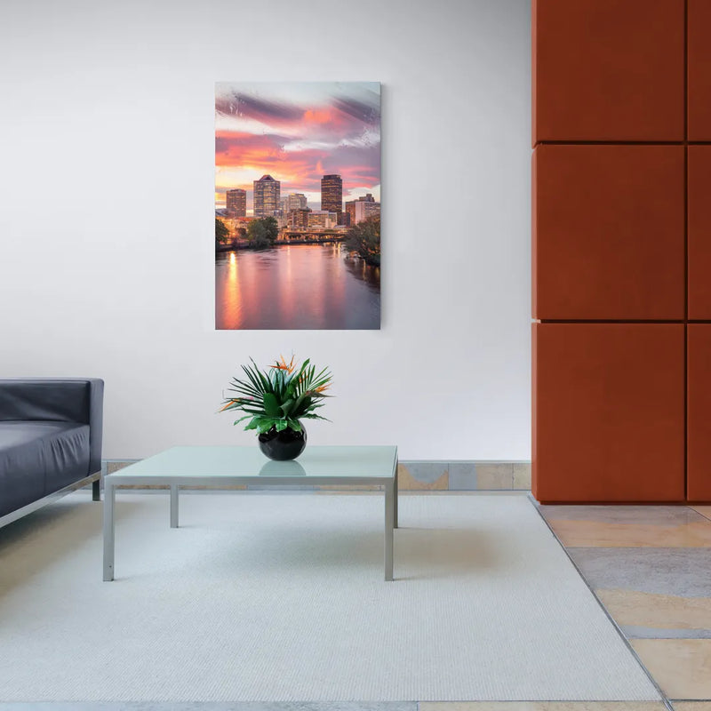 Richmond Skyline Sunset - Canvas Wall Art Living Room