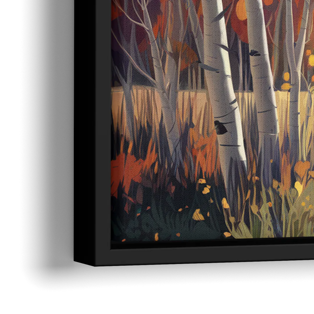 Aspen Majestic Landscape - Close-Up Black Frame Canvas