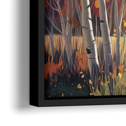 Aspen Majestic Landscape - Close-Up Black Frame Canvas