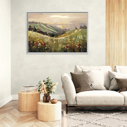 Dunedin Scenic Hills - Living Room White Frame Canvas