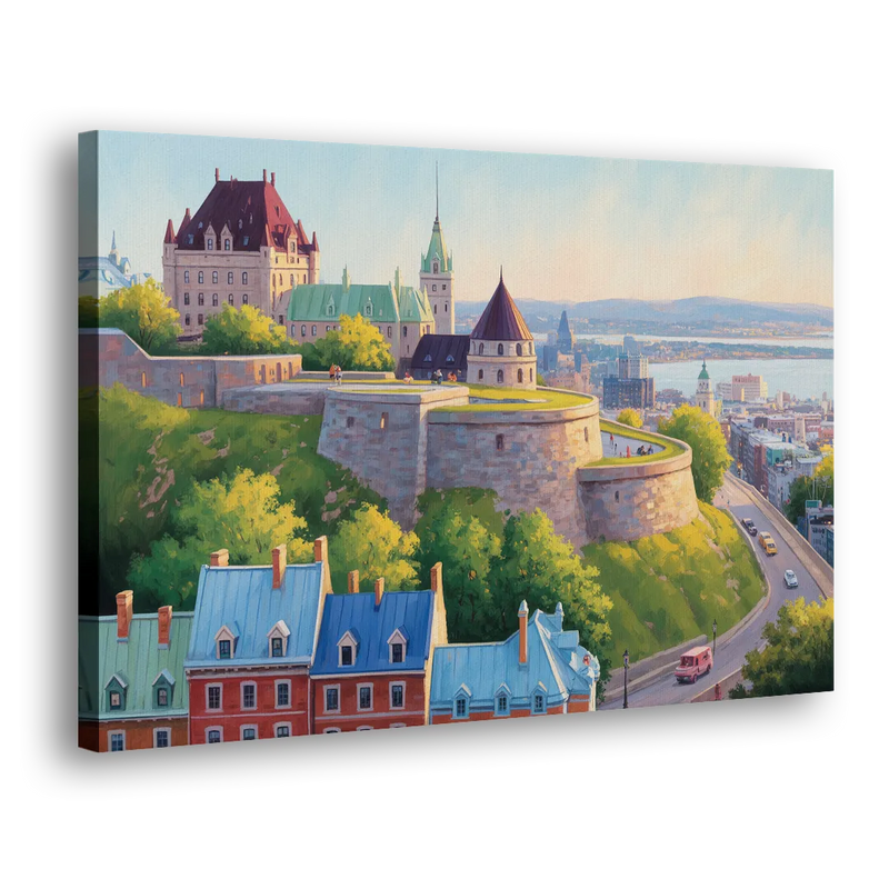 Quebec Fortress Walls - Canvas Print Art Sides