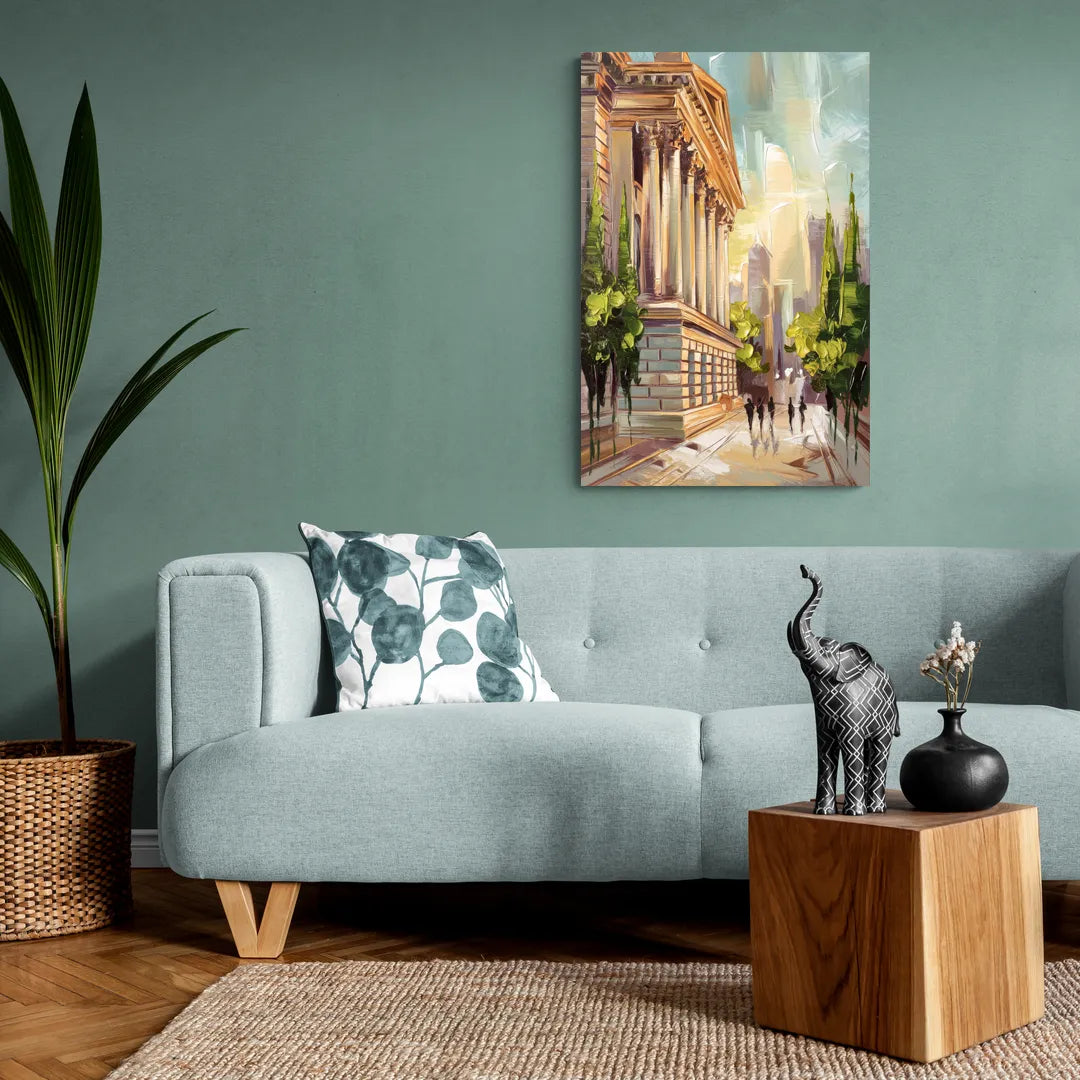 Greensboro Historic Architecture - Canvas Wall Art Living Room