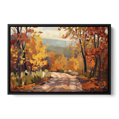Knoxville Autumn Colors - Black Frame Canvas