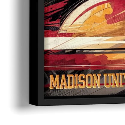 Madison University Spirit - Close-Up Black Frame Canvas