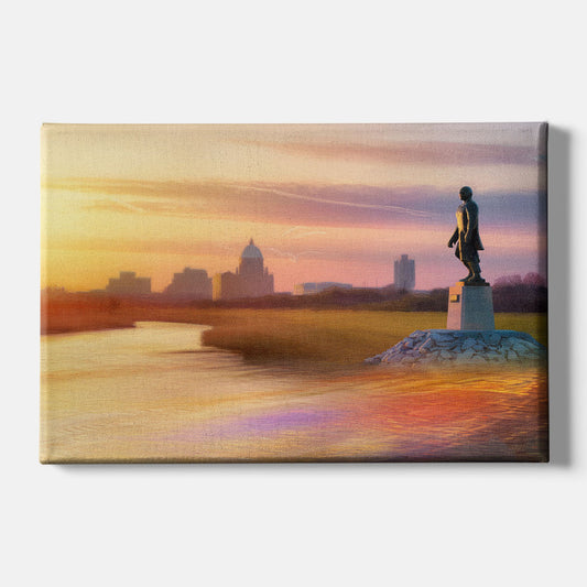 Wichita Skyline Sunset - Canvas Wall Art
