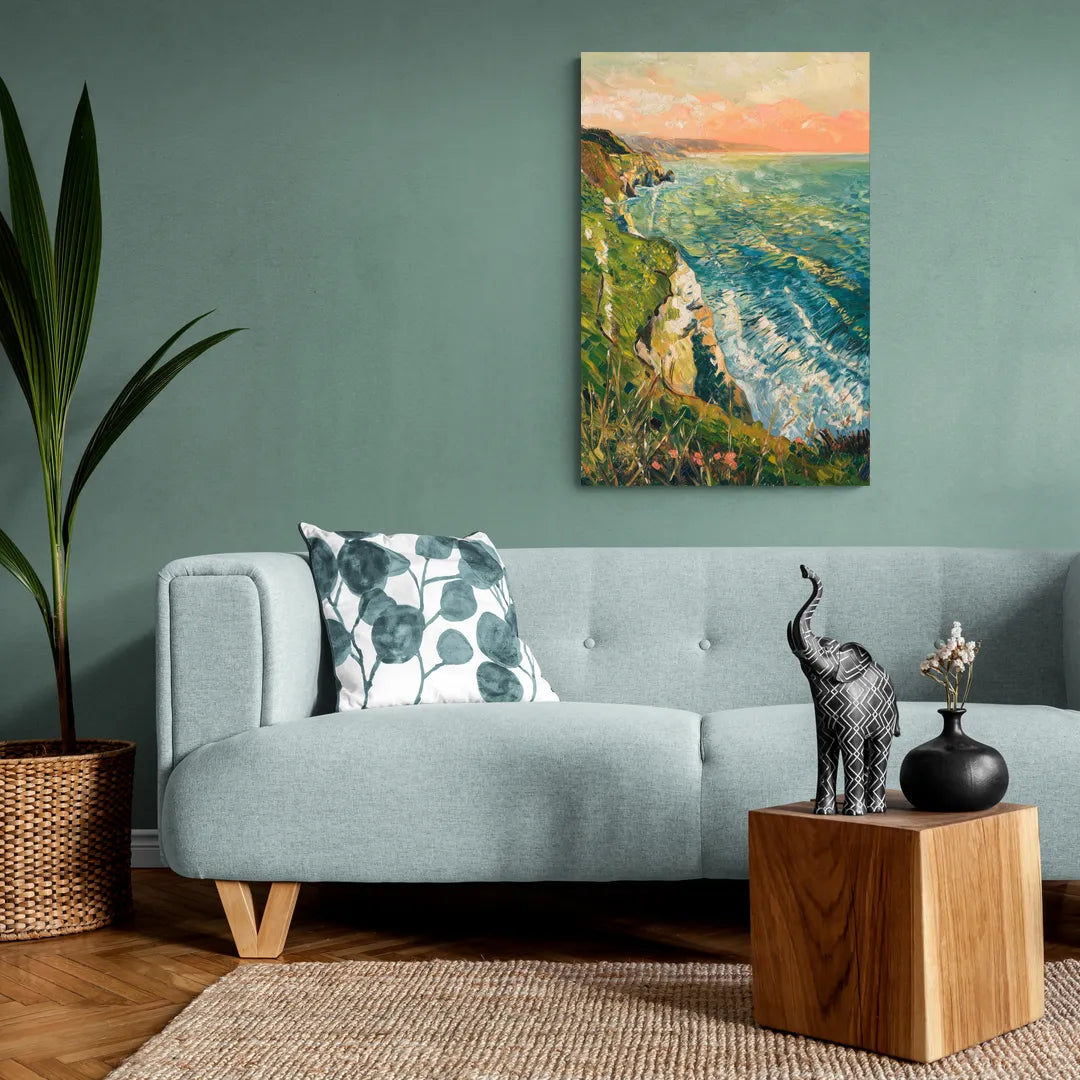 Big Sur Ocean Cliffs - Canvas Wall Art Living Room