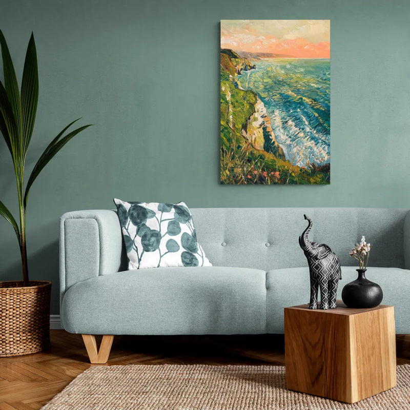 Big Sur Ocean Cliffs - Canvas Wall Art Living Room