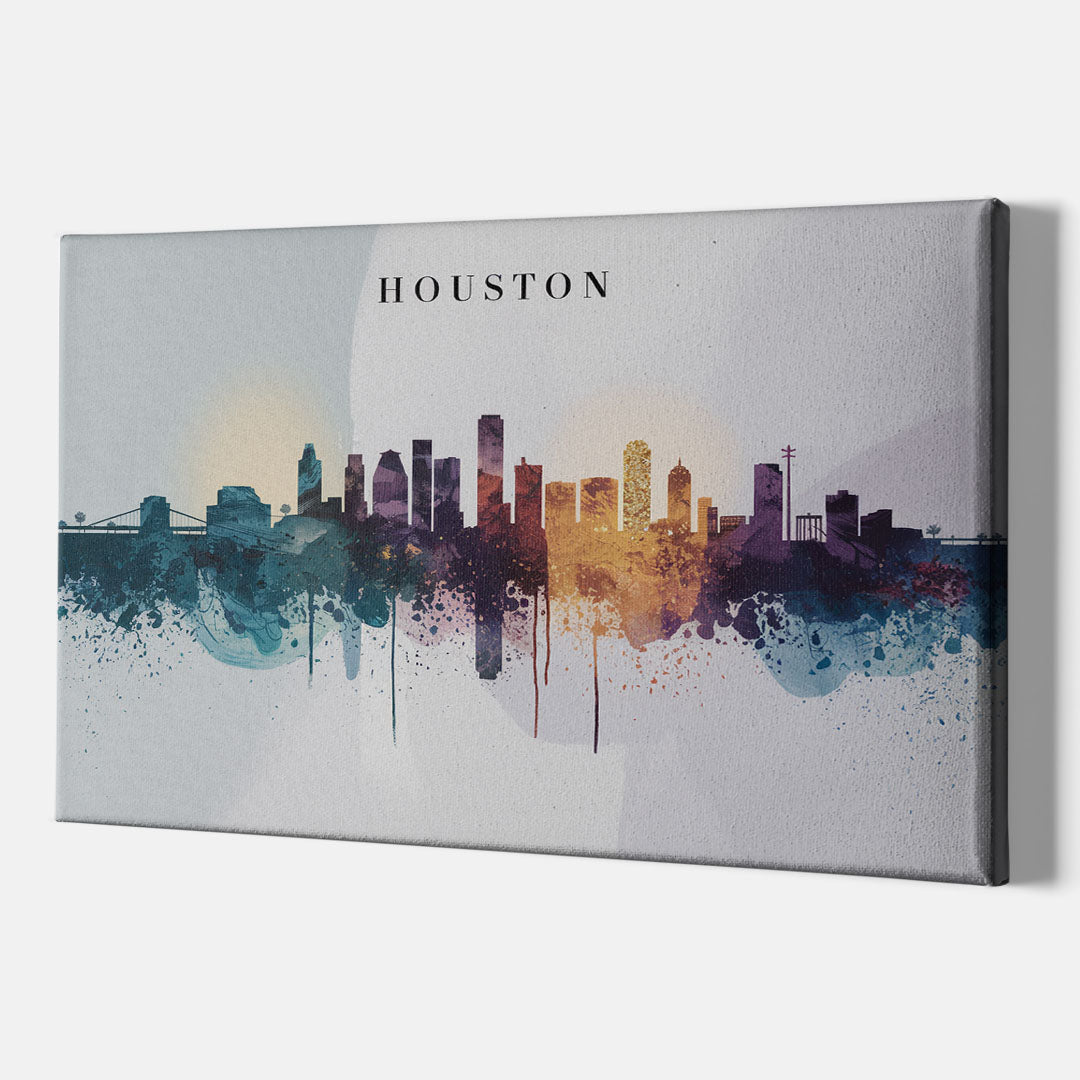 Houston Skyline Horizon - Canvas Wall Art Indoor