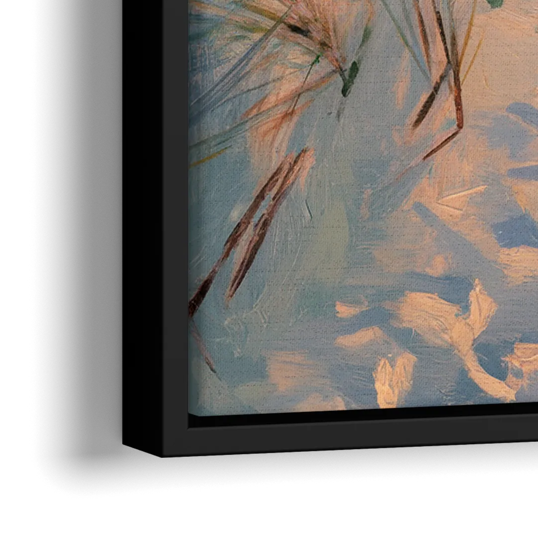 La Jolla Beachfront Serenity - Close-Up Black Frame Canvas