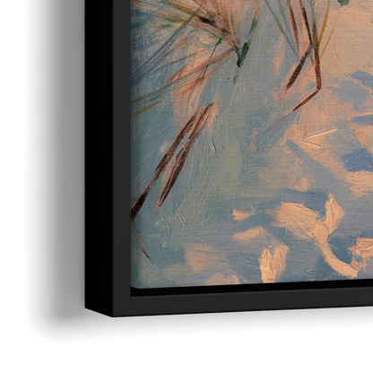 La Jolla Beachfront Serenity - Close-Up Black Frame Canvas