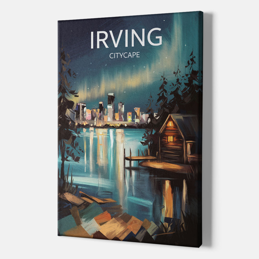 Irving Night Lights - Canvas Wall Art Indoor