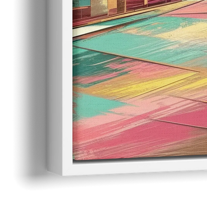 Miami Beach Vibes - Close-Up White Frame Canvas
