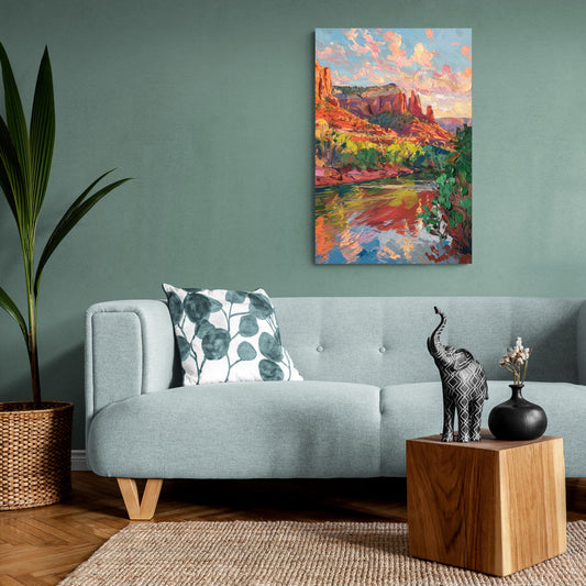 Sedona Scenic Canyon Vibes - Canvas Wall Art Living Room