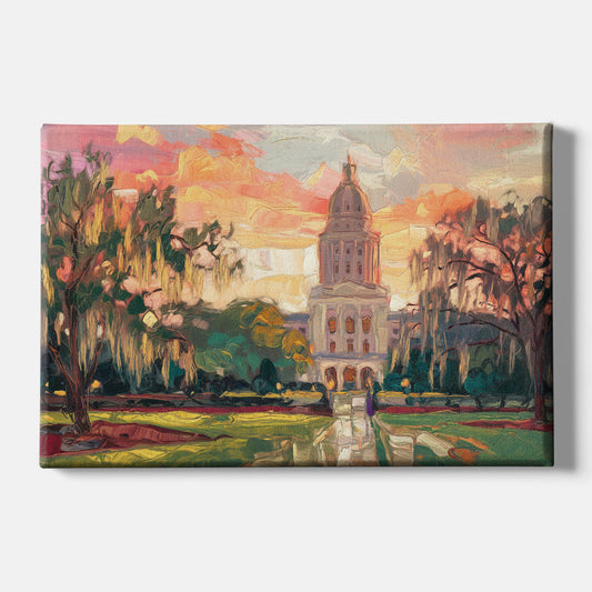 Baton Rouge Louisiana State Capitol - Canvas Wall Art