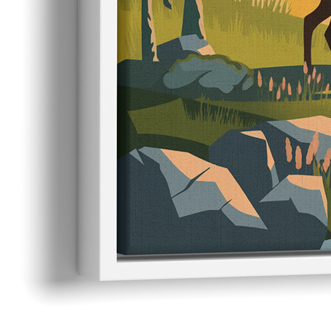 Anchorage Alaskan Wilderness - Close-Up White Frame Canvas