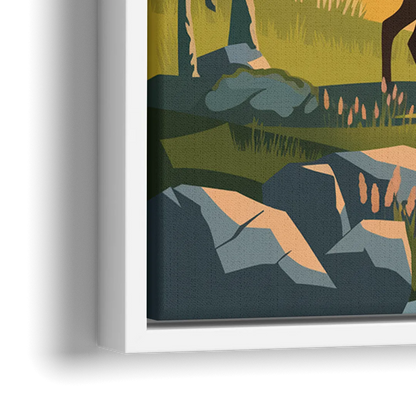 Anchorage Alaskan Wilderness - Close-Up White Frame Canvas