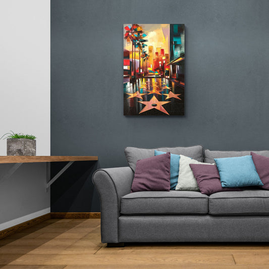 Los Angeles Hollywood Walk of Fame Iconic - Canvas Wall Art Living Room
