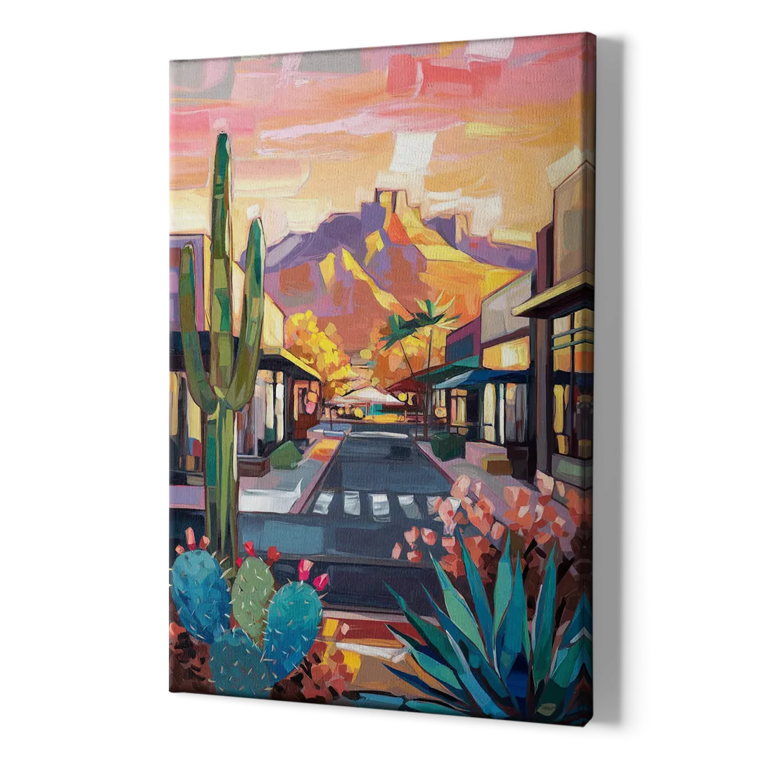 Scottsdale Downtown Vibes - Canvas Print Art Sides