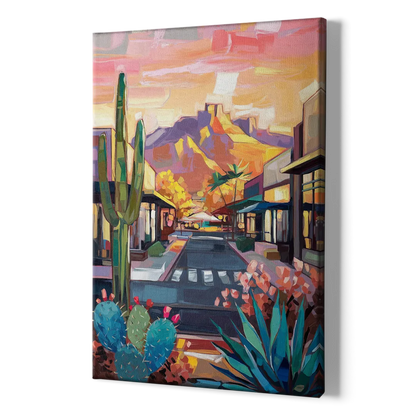 Scottsdale Downtown Vibes - Canvas Print Art Sides