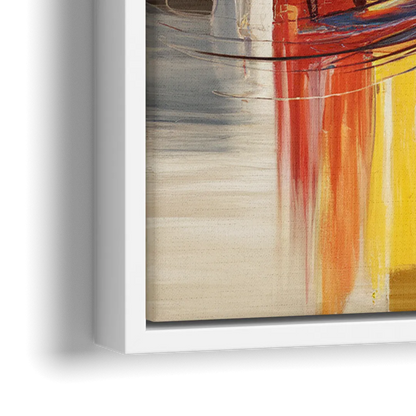 Nashville Skyline at Sunset - Close-Up White Frame Canvas