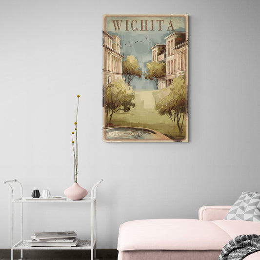Wichita Vintage Aesthetic - Canvas Wall Art Living Room
