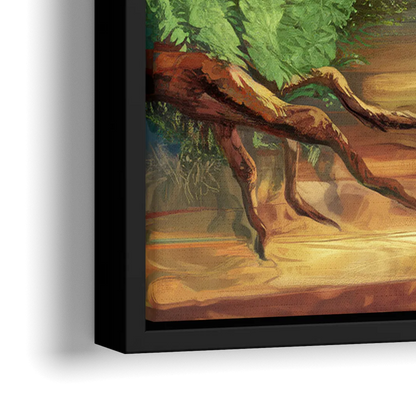 Big Sur Redwood Forest - Close-Up Black Frame Canvas