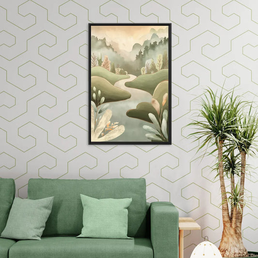 Boise Nature Escape Wilderness - Living Room Black Frame Canvas