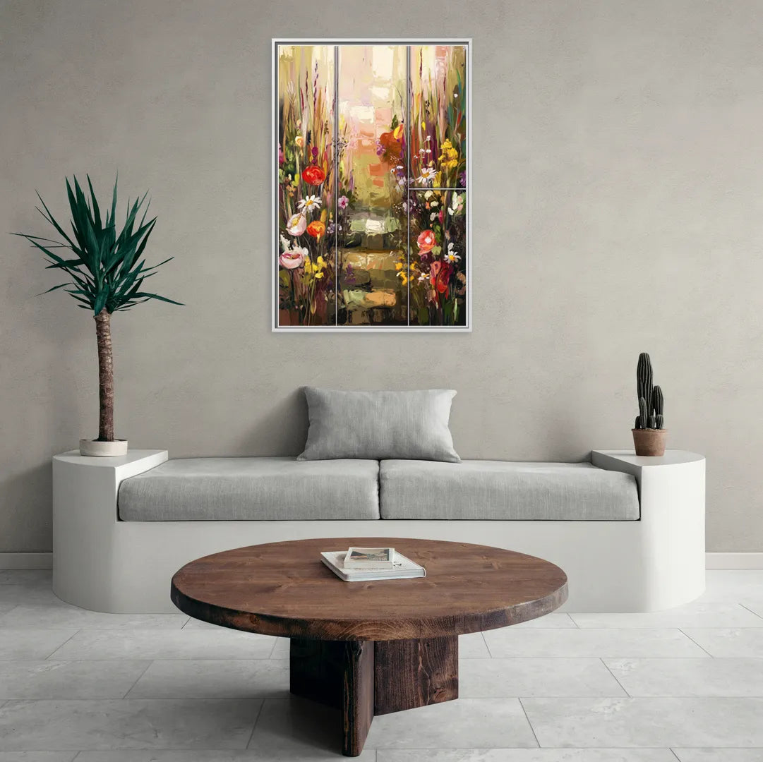 Greensboro Botanical Gardens - Living Room White Frame Canvas