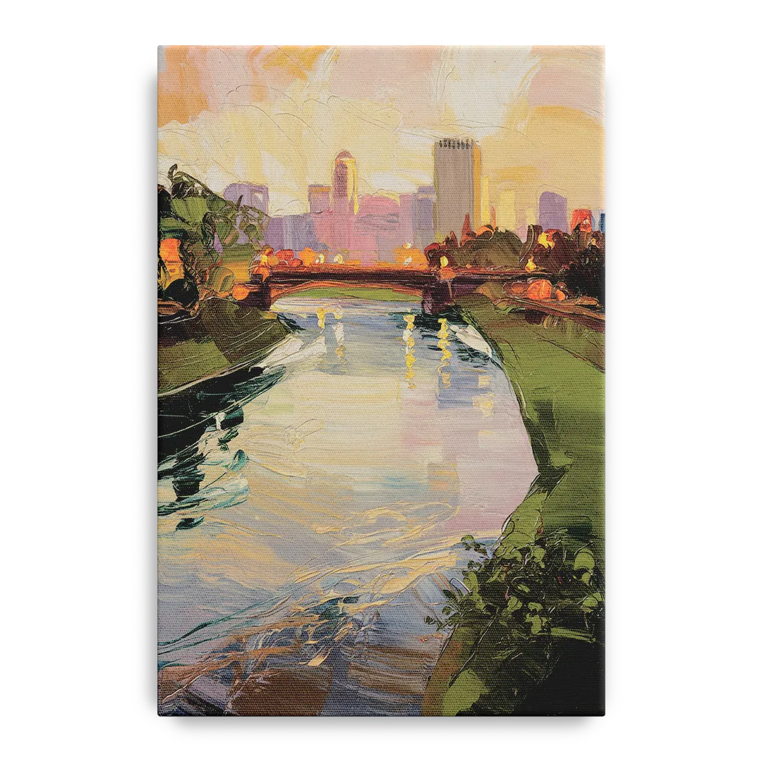 Rochester Genesee River View - Canvas Wall Art