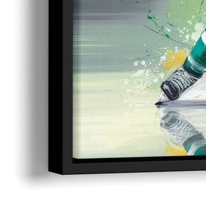 Dallas Stars Hockey - Close-Up Black Frame Canvas