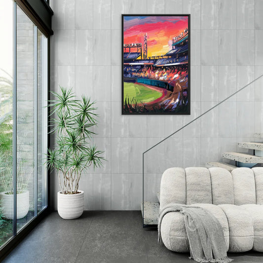 Atlanta Braves Photography Print - Living Room Black Frame Canvas