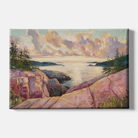 Bar Harbor Sunrise Over Acadia - Canvas Wall Art