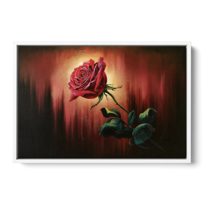 Lancaster Red Rose City Heritage - White Frame Canvas