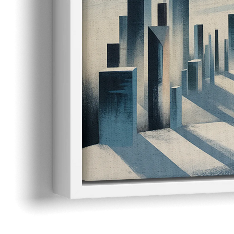 Toronto Winter Wonderland - Close-Up White Frame Canvas