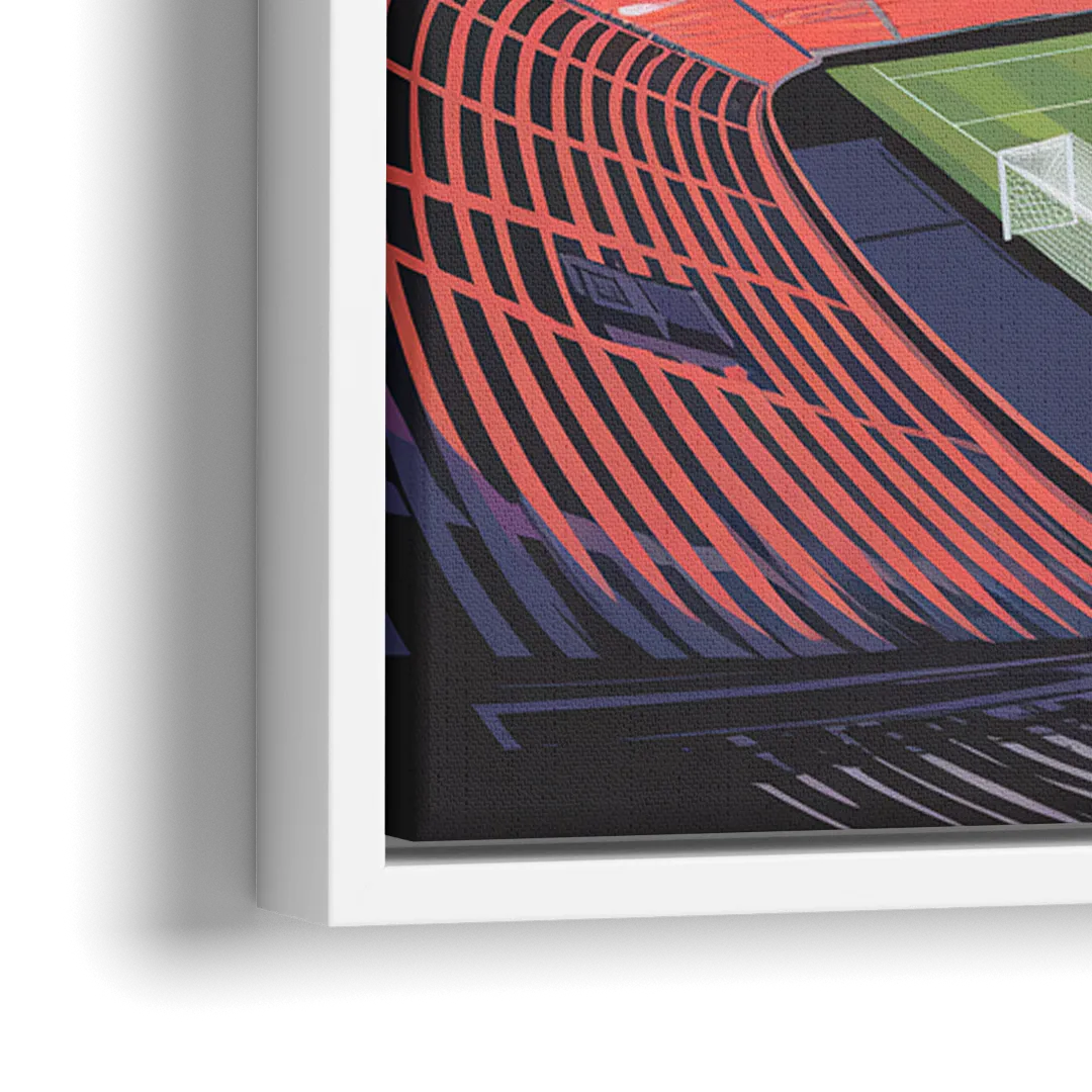 Portland Timbers Stadium View - Close-Up White Frame Canvas